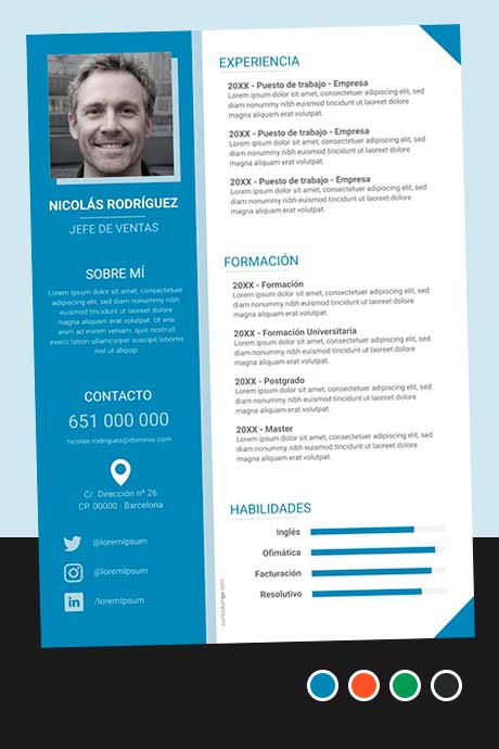 Modelo Currículum Vitae Funcional para Descargar Gratis