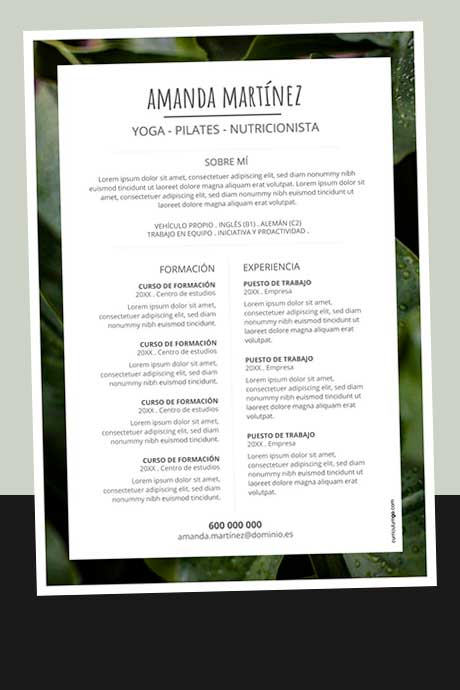 Plantilla Currículum Vitae Original y Llamativo para Descargar Gratis